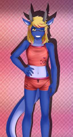 Rating: s
ID: 1337416
Date: 2017-09-23 07:36:23 -0400
Status: active
Score: 7
2_horns adolescent anthro arki_(schilka) blonde_hair blue_body claws clothed clothing countershade_neck countershade_tail countershade_torso countershading dragon eyewear female finger_claws glasses grey_horn hair hi_res highlights_(coloring) horn kazuko-kun midriff mythological_creature mythological_scalie mythology navel one_eye_closed portrait red_claws red_highlights scalie shirt smile solo swimwear tail tank_top tankini teeth three-quarter_portrait topwear two-piece_swimsuit yellow_eyes young post #1337416