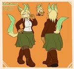 Rating: s
ID: 5565415
Date: 2025-05-11 19:55:24 -0400
Status: active
Score: 29
2025 5_fingers absurd_res anthro basil_kumani big_breasts blonde_hair boots border bottomwear breasts brown_body brown_boots brown_clothing brown_footwear brown_fur brown_legwear brown_shirt brown_stockings brown_topwear clothed clothing eeveelution english_text felino female fingers footwear front_view fur generation_4_pokemon green_bottomwear green_clothing green_skirt hair half-closed_eyes hand_on_hip hands_together heart_symbol hi_res knee_boots knee_highs leafeon legwear looking_at_viewer model_sheet narrowed_eyes nintendo open_clothing open_mouth open_shirt open_topwear orange_background pokemon pokemon_(species) pokemorph pupils rear_view red_eyes shirt shoes simple_background skirt smile solo stockings text topwear white_border white_clothing white_pupils white_shirt white_topwear wide_hips yellow_body yellow_fur post #5565415
