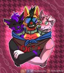 Rating: s
ID: 5548040
Date: 2025-05-04 07:54:51 -0400
Status: active
Score: 2
absurd_res anthro black_body black_fur brown_clothing brown_topwear bust_portrait canid canine canis cheek_tuft closed_smile clothed clothing collar domestic_dog ear_piercing ear_stud emmett_green_(verne_nicolaio) eyes_closed eyewear facial_piercing facial_tuft fangs floppy_ears front_view fur glasses green_collar green_eyes green_hair green_nose grin hair head_tuft hi_res kerchief lip_piercing male mammal maned_wolf mouth_closed multiple_piercings neck_tuft neckerchief neckwear nose_piercing nose_ring pattern_background piercing pink_body pink_fur portrait purple_body purple_fur purple_hair purple_nose red_(verne_nicolaio) red_body red_fur red_nose ring_piercing septum_piercing septum_ring simple_background smile snakebite_piercing solo teeth thecluelessfox topwear tuft verne_nicolaio wolf yellow_body yellow_fur post #5548040