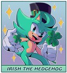 Rating: s
ID: 2225444
Date: 2020-04-21 14:24:50 -0400
Status: active
Score: 20
2020 anthro border character_name clothing clover_(plant) clover_leaf digital_media_(artwork) english_text eulipotyphlan fan_character four_leaf_clover fur gloves green_body green_eyes green_fur handwear hat headgear headwear hedgehog hi_res holding_object holidays irish_the_hedgehog leaf male mammal open_mouth open_smile pattern_background plant sega simple_background smile solo sonic_the_hedgehog_(series) sonicaimblu19 sparkles st._patrick's_day striped_background text top_hat white_border post #2225444