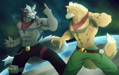 2018 abs anthro biceps canine claws clothed clothing digital_media_(artwork) dracoice08 duo eye_patch eyewear fight fox fox_mccloud fur hair kerchief male male/male mammal muscular muscular_male nintendo pecs sharp_claws star_fox topless video_games wolf wolf_o'donnell
Rating: Safe
Score: 6
User: Dahzv
Date: June 20, 2018 2018 abs anthro biceps canine claws clothed clothing digital_media_(artwork) dracoice08 duo eye_patch eyewear fight fox fox_mccloud fur hair kerchief male male/male mammal muscular muscular_male nintendo pecs sharp_claws star_fox topless video_games wolf wolf_o'donnell
Rating: Safe
Score: 6
User: Dahzv
Date: June 20, 2018