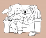 Rating: s
ID: 1274078
Date: 2017-07-12 09:24:13 -0400
Status: active
Score: 38
ambiguous_gender annoyed anthro asriel_dreemurr barefoot bent_legs beverage book boss_monster_(undertale) bovid caprine chara_(undertale) child coffee coffee_mug container cup duo electronics english_text feet feet_on_legs feet_on_thighs female fur furniture game_boy_advance_sp game_boy_advance_sp_console game_boy_family game_console gaming handheld handheld_console holding_beverage holding_console holding_container holding_cup holding_game_boy_advance_sp holding_mug holding_object human ikutasemi legs_over_edge lying male mammal mug nintendo nintendo_console on_back open_book over_edge planted_legs playing_video_game sitting sofa speech_bubble text thin_calves thin_legs thin_thighs undertale undertale_(series) white_body white_fur young young_ambiguous young_anthro young_human young_male post #1274078
