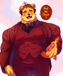 Rating: s
ID: 5617909
Date: 2025-06-03 02:52:27 -0400
Status: active
Score: 8
2022 absurd_res anthro bear black_clothing black_shirt black_topwear blush booboo34 bottomwear bow_tie brown_hair claws clothing collared_shirt dress_shirt english_text eyes_closed finger_claws flower_on_head freckles fur gobert_krasimir grey_bow_tie hair hi_res inviting_viewer male mammal muscular muscular_anthro muscular_male orange_body orange_fur outstretched_hand pants pawpads pecs red_bottomwear red_clothing red_pants red_speech_bubble red_suit red_topwear red_vest shirt smile solo striped_bow_tie suit text topwear ursine vest post #5617909