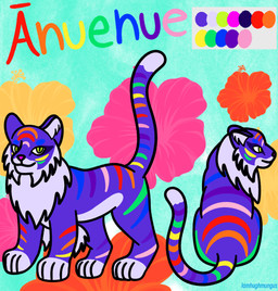 Rating: s
ID: 5235476
Date: 2024-12-10 18:57:04 -0500
Status: active
Score: 1
2024 absurd_res all_fours anuenue arm_tuft character_name chest_tuft color_swatch colorful_background colorful_theme countershade_fur countershade_tail countershading digital_media_(artwork) ear_tuft eye_markings facial_markings facial_tuft felid feline feral flower fur green_eyes hawaiian head_markings head_tuft hi_res hibiscus iamhughmungus inner_ear_fluff looking_at_viewer male mammal markings model_sheet multicolored_body multicolored_fur multicolored_head multicolored_markings multicolored_stripes multicolored_tail pantherine pattern_background paws pink_nose plant pupils purple_body purple_fur rainbow_body rainbow_fur rainbow_markings rainbow_stripes rainbow_tail rear_view side_view signature simple_background sitting slit_pupils smile smiling_at_viewer solo stripes tail text tiger tuft post #5235476