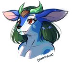 Rating: s
ID: 4480985
Date: 2023-12-18 22:28:24 -0500
Status: active
Score: 23
absurd_res anthro bahnbahn blue_body blue_fur breasts bust_portrait cervine deer fangs female fur gem green_hair hair hi_res horn long_hair mammal petra_the_defend_deer portrait red_hair sketch solo teeth post #4480985
