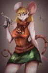 Rating: s
ID: 4153502
Date: 2023-07-06 03:50:50 -0400
Status: active
Score: 64
absurd_res alternate_species anthro ashley_graham_(resident_evil) beretta_92 blonde_hair bottomwear capcom clothed clothing digital_media_(artwork) female fur furrification gun hair handgun hi_res holding_gun holding_object holding_ranged_weapon holding_weapon house_mouse looking_at_viewer mammal mouse moushley murid murine orange_clothing orange_sweater orange_topwear pistol ranged_weapon resident_evil rodent simple_background skirt solo sweater topwear vpseo weapon white_body white_fur post #4153502