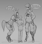 Rating: s
ID: 4316681
Date: 2023-09-27 02:35:12 -0400
Status: active
Score: 194
2023 absurd_res anarchy_symbol anon anthro bottomwear bracelet breasts choker clothed clothing conditional_dnp describing_height describing_size dialogue digital_media_(artwork) ear_piercing ear_ring english_text equid equine female fingers footwear fully_clothed group hair height_teasing height_theme hi_res hoodie hooves horse human jewelry larger_anthro larger_female makeup male male/female mammal monochrome necklace occult_symbol pants patecko pentagram piercing question_mark ring_piercing shirt size_difference sketch smaller_female smaller_human smile speech_bubble spiked_bracelet spikes symbol t-shirt tail tall teasing text topwear trio post #4316681