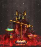 Rating: s
ID: 798914
Date: 2016-01-04 16:31:15 -0500
Status: active
Score: 39
2015 abstract_background anthro anubian_jackal anubis anubislivess armor artist_name biped black_body black_fur bottomwear canid canine canis claws clothed clothing dated deity digital_media_(artwork) ear_piercing ear_ring egyptian egyptian_mythology feather_of_maat fighterjet fur fur_markings glowing glowing_eyes gold_claws gold_markings hair heart_(organ) hi_res jackal jewelry loincloth looking_at_viewer loose_feather lotus_pose male mammal markings middle_eastern_mythology muscular muscular_anthro muscular_male mythology nipples organs piercing ring_piercing simple_background sitting solo text topless vambrace weighing_scale post #798914