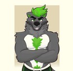 Rating: s
ID: 3829557
Date: 2023-01-23 17:05:45 -0500
Status: active
Score: 2
absurd_res anthro black_eyebrows blush canid canine canis chest_tuft crossed_arms drez eyebrows fan_character fur green_body green_eyes green_fur green_hair green_pubes grey_body grey_fur hair half-closed_eyes hi_res icon looking_at_viewer male mammal multicolored_body multicolored_fur narrowed_eyes neck_tuft open_mouth open_smile pubes ritzy seductive shirtless short_hair simple_background smile solo teeth tongue tuft user_avatar white_body white_fur wolf post #3829557
