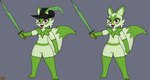 Rating: s
ID: 3201545
Date: 2022-03-01 15:34:23 -0500
Status: active
Score: 23
2022 absurd_res ambiguous_gender anthro biped blade cheek_tuft clothing datsato facial_tuft fakemon fangs felid feline fur generation_9_pokemon green_body green_fur hat headgear headwear hi_res holding_melee_weapon holding_object holding_sword holding_weapon leaf mammal melee_weapon nintendo plant pokemon pokemon_(species) red_eyes signature solo sprigatito sword teeth tuft weapon post #3201545