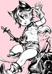Rating: s
ID: 2193700
Date: 2020-03-27 06:00:05 -0400
Status: active
Score: 10
5_fingers accessory animal_humanoid belt black_hair blush boots bottomwear breasts clothed clothing felid felid_humanoid feline feline_humanoid female fingerless_gloves fingers footwear fully_clothed gloves god_eater hair hair_accessory hairpin handwear hi_res holding_object holding_weapon humanoid legwear looking_at_viewer mammal mammal_humanoid monochrome nana_kozuki open_mouth open_smile oposa pink_background shoes simple_background smile solo topwear weapon post #2193700