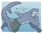 Rating: s
ID: 5433247
Date: 2025-03-14 16:33:02 -0400
Status: active
Score: 13
2020 5_fingers 5_toes anthro blue_body bottomwear carpet_shark clothing countershading feet fingers fish full-length_portrait furgonomics green_bottomwear green_clothing green_pants hi_res jewelry looking_at_viewer male marine muscular necklace pants pants_only plantigrade portrait shark side_view smile snarkysardine solo spots swimming toes whale_shark white_body white_countershading white_spots post #5433247