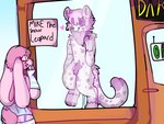 Rating: s
ID: 3632353
Date: 2022-10-17 02:18:08 -0400
Status: active
Score: 51
4:3 ambiguous_gender animate_inanimate anthro atticus_mura clothed clothing clothing_store costume digital_media_(artwork) duo english_text felid fur fursuit hair lagomorph leporid living_clothing living_costume living_fursuit male mammal on_display outline pantherine rabbit sign skyl4378 smile snow_leopard store storefront text post #3632353