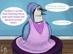 Rating: s
ID: 5616314
Date: 2025-06-02 11:38:28 -0400
Status: active
Score: 2
2025 artist_logo avian avianna_darkbeak baseboard beak bed bird black_eyebrows black_markings blue_body blue_feathers blue_hair blue_jay blue_wall blue_wings clothed clothed_female clothed_feral clothing colored corvid dialogue digital_drawing_(artwork) digital_media_(artwork) dress english_description english_text eyebrows facial_markings feather_hair feathered_wings feathers female female_feral feral floor folded_wings full-length_portrait furniture grey_beak hair happy head_markings hi_res inside jay_(bird) lidded_eyes light lighting logo markings mayternity mayternity_2025 medium_hair multicolored_body multicolored_feathers musical_note musical_symbol name_drop name_in_dialogue new_world_jay offscreen_character offscreen_male on_bed open_beak open_mouth open_smile oscine passerine pink_tongue portrait pseudo_hair purple_clothing purple_dress purple_eyes roost shaded sitting sitting_on_bed skywater smile solo speech_bubble symbol talking_to_another talking_to_partner text tongue wall_(structure) white_body white_feathers wings wood wood_floor yelling yelling_at_another post #5616314