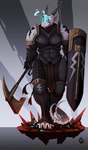 Rating: s
ID: 4173625
Date: 2023-07-16 05:18:22 -0400
Status: active
Score: 55
2_horns absurd_res anthro armor black_horn blue_eyes boob_armor breasts dragon ear_piercing ear_ring facial_scar female flaming_eyes forked_tail hammer hi_res holding_object holding_shield holding_weapon horn mythological_creature mythological_scalie mythology piercing plate_armor ring_piercing scales scalie scar shield solo stormcast_eternal_(aos) tail tools tower_shield unusual_anatomy unusual_tail warhammer warhammer_(franchise) warhammer_age_of_sigmar weapon white_body white_scales wolfdawg post #4173625