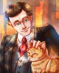 Rating: s
ID: 5192851
Date: 2024-11-19 20:24:12 -0500
Status: active
Score: 2
2021 4:5 5_fingers ambiguous_gender artist_name bertram_wilberforce_wooster black_clothing black_suit blue_eyes brown_eyebrows brown_hair button_(fastener) closed_smile clothing collared_shirt colored dated digital_drawing_(artwork) digital_media_(artwork) domestic_cat dress_shirt duo english_description eyebrows eyes_closed felid feline felis feral fingers fur grey_clothing grey_topwear grey_vest hair headpat human jeeves_and_wooster light lighting male male_human mammal mouth_closed multicolored_body multicolored_fur necktie not_furry_focus orange_background orange_body orange_fur pattern_clothing pattern_suit pink_nose randomthunk red_necktie shaded shirt short_hair simple_background smile smiling_at_another striped_clothing striped_suit stripes suit text topwear vest whiskers white_dress_shirt post #5192851