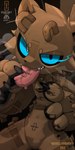Rating: s
ID: 5557522
Date: 2025-05-08 10:43:01 -0400
Status: active
Score: 28
4_fingers anthro bell bell_collar black_background black_claws black_pawpads black_sclera blue_eyes brown_body circle_eyebrows claws collar english_text eyebrows featureless_crotch felid feline fingers front_view half-length_portrait handles_on_head hi_res living_machine looking_at_viewer machine male mammal multicolored_pupils narrowed_eyes navel pawpads portrait presto_(artist) robot_anthro simple_background solo teeth text tongue tongue_grab tongue_out x_navel post #5557522