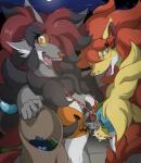 Rating: s
ID: 542291
Date: 2014-10-05 15:25:17 -0400
Status: active
Score: 190
2014 anthro anthrofied black_hair blue_eyes breasts candy canid canine cleavage clothed clothing cosplay delphox dessert duo eyewear fan_character female fennekin food fur generation_5_pokemon generation_6_pokemon glasses hair halloween holding_object holidays looking_at_viewer mammal maya_del_phox moon multicolored_hair night nintendo open_mouth orange_eyes orange_hair outside pokemon pokemon_(species) pokemorph red_hair standing teeth tongue trick-or-treating two_tone_hair zerofox1000 zoroark zorua post #542291