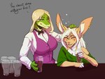 Rating: s
ID: 3934183
Date: 2023-03-16 15:32:12 -0400
Status: active
Score: 6
alcohol anole anthro beer beezlebumawoken beverage big_breasts blush breasts canid canine clothed clothing conditional_dnp digital_media_(artwork) duo felicia_philippa_roberts female fennec_fox fox freckles fur hair headpat hybrid iguana iguanid lizard mammal non-mammal_breasts open_mouth piercing platinum_blonde reptile rose_dandy-ba scalie simple_background smile true_fox white_hair yellow_eyes post #3934183