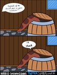 Rating: s
ID: 3561959
Date: 2022-09-12 00:40:40 -0400
Status: active
Score: 224
3:4 ambiguous_gender anthro barrel blue_sky brown_body brown_tail detailed_background dialogue digital_media_(artwork) english_text hi_res hiding inside kobold markings mcbiscuit meme motion_lines multicolored_body panzer_of_the_lake scalie sky solo speech_bubble spots spotted_body spotted_markings spotted_tail stone_floor tail tail_markings text wall_(structure) window wood wood_wall post #3561959