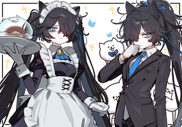 Rating: s
ID: 5674275
Date: 2025-06-28 21:39:07 -0400
Status: active
Score: 4
2024 4:3 :3 :< animal_humanoid bangs basic_cat bell_accessory black_hair blue_eyes bow_tie butler butler_outfit carrying_another clothing detailed digital_drawing_(artwork) digital_media_(artwork) duo_focus ebora emanata eyebrows eyelashes felid felid_humanoid feline feline_humanoid female gloves gross_cat group hair hair_over_eye handwear hi_res holding_object holding_plate humanoid jelly_dumpling_cat kasli long_hair looking_at_viewer maid_apron maid_headdress maid_uniform mammal mammal_humanoid messy_hair necktie on_shoulder one_eye_obstructed open_mouth plate ponos_corp. ponytail pose pupils simple_background slit_pupils standing star_emanata the_battle_cats translucent translucent_body twintails_(hairstyle) uniform post #5674275