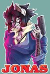 Rating: s
ID: 5270614
Date: 2024-12-27 20:41:26 -0500
Status: active
Score: 3
2022 anthro black_hair blue_clothing blue_eyes blue_jacket blue_topwear brown_inner_ear_fluff character_badge_(artwork) character_name cigarette cigarette_in_mouth clip_studio_paint_(artwork) clothed clothing collared_shirt cosplay cowboy_bebop digital_drawing_(artwork) digital_media_(artwork) ear_piercing ear_ring eyebrow_piercing facial_piercing felid fur grey_body grey_fur gun hair half-length_portrait handgun highlights_(coloring) holding_gun holding_handgun holding_object holding_pistol holding_ranged_weapon holding_weapon humanoid_hands inner_ear_fluff jacket leopard_spots looking_at_viewer male mammal object_in_mouth onigiriad outline pantherine piercing pistol portrait ranged_weapon red_highlights red_text ring_piercing shaded shirt simple_background snout snow_leopard soft_shading solo spike_spiegel spots teal_background text topwear tuft weapon white_outline post #5270614