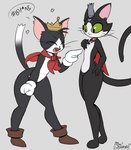 Rating: s
ID: 3510683
Date: 2022-08-16 18:07:22 -0400
Status: active
Score: 132
2022 4_fingers absurd_res anthro black_body black_eyes black_fur cait_sith_(ff11) cait_sith_(ff7) cait_sith_(ffxiv) cat-sith celtic_mythology clothing cross-popping_vein crown digital_media_(artwork) dipstick_tail duo european_mythology eyes_closed featureless_crotch felid feline final_fantasy final_fantasy_vii final_fantasy_xiv final_fantasy_xiv:_heavensward fingers frown fur gloves green_sclera grey_background grey_clothing grey_headwear hand_on_chest handwear headgear headwear hi_res leaning leaning_forward looking_at_another looking_down male mammal markings miso_souperstar mostly_nude mythology pink_inner_ear pupils simple_background slit_pupils speech_bubble square_enix standing tail tail_markings white_body white_clothing white_fur white_gloves white_handwear post #3510683