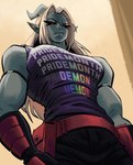 Rating: s
ID: 5617629
Date: 2025-06-02 23:42:57 -0400
Status: active
Score: 17
absurd_res ambiguous_gender angusburgers armwear black_armwear black_bottomwear black_clothing black_sclera bottomwear clothed clothing demon demon_humanoid eyebrows fully_clothed grey_arms grey_body grey_ears grey_horn grey_skin hair hi_res horn horned_humanoid humanoid lgbt_pride lgbt_pride_month looking_at_viewer male muscular muscular_male not_furry pointy_ears pri(demon)th purple_clothing purple_topwear red_armwear red_clothing red_eyes shirt text text_on_clothing text_on_shirt text_on_topwear topwear post #5617629