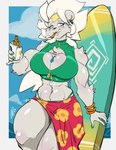 Rating: s
ID: 5538540
Date: 2025-04-29 21:22:31 -0400
Status: active
Score: 23
2025 5_fingers anthro athletic athletic_anthro athletic_female big_breasts blue_eyes bottomwear bracelet breasts chalo cleavage clothed clothing cricetid crossgender day ear_piercing ear_ring female fingers food fur hamster hi_res jewelry las_lindas mammal mtf_crossgender necklace outside piercing portrait pulsar_(chalo) ring_piercing rodent signature solo standing surfboard teeth three-quarter_portrait topwear white_body white_fur post #5538540