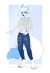 Rating: s
ID: 5658105
Date: 2025-06-21 13:07:58 -0400
Status: active
Score: 1
2025 4_toes 5_fingers anthro biped blue_body blue_eyes blue_fur border bottomwear breasts canid canine claws clothed clothed_anthro clothed_female clothing digital_media_(artwork) feet female finger_claws fingers fox front_view fully_clothed fully_clothed_anthro fully_clothed_female fur hair handpaw inner_ear_fluff jewelry mammal necklace pants pawpads paws simple_background smile solo standing tail toe_claws toes topwear tuft white_body white_border white_fur white_hair white_tail wolflady post #5658105