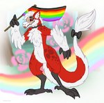 Rating: s
ID: 2791708
Date: 2021-06-19 02:22:27 -0400
Status: active
Score: 4
ambiguous_gender anthro arm_feathers avian avian_feet bird_legs blep bow_tie claws dragon dragonnom feather_markings feather_tuft feathers fezateru_dragon flag flag_(object) hair hi_res holding_flag holding_object hybrid leg_markings lgbt_pride lgbt_pride_month markings mythological_creature mythological_scalie mythology philadelphia_rainbow_pride_colors pride_color_flag pride_colors rainbow_flag rainbow_pride_colors rainbow_pride_flag rainbow_symbol raised_tail red_body red_eyes red_feathers scalie six-stripe_rainbow_pride_colors smile solo spots standing tail tail_feathers tail_tuft tongue tongue_out tuft white_hair post #2791708