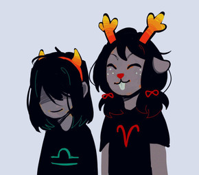 Rating: s
ID: 5678999
Date: 2025-06-30 23:55:20 -0400
Status: active
Score: 82
2025 anonymous_artist anthro aradia_megido black_clothing black_hair black_shirt black_topwear clothing deer deltarune duo female grey_background grey_body grey_skin hair hi_res homestuck human kris_(deltarune) male mammal ms_paint_adventures new_world_deer noelle_holiday parody reindeer shirt simple_background terezi_pyrope topwear undertale_(series) post #5678999