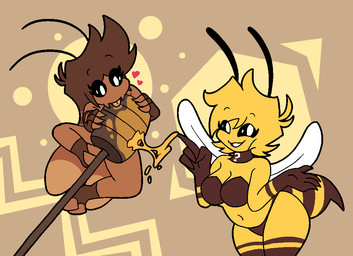 Rating: s
ID: 4841482
Date: 2024-06-09 21:27:56 -0400
Status: active
Score: 33
2022 2_toes 4_fingers abstract_background aliasing antennae_(anatomy) anthro arthropod arthropod_abdomen bee belly bettie_(imbynova) black_body black_bra black_choker black_clothing black_eyes black_jewelry black_necklace black_outline black_panties black_underwear blattodea blonde_hair bra breasts brown_body brown_clothing brown_fingerless_gloves brown_footwear brown_gloves brown_hair brown_handwear brown_socks choker clothed clothing cockroach digital_media_(artwork) duo eye_through_hair eyebrow_through_hair eyebrows eyelashes feet female fingerless_gloves fingers food footwear gloves hair handwear happy heart_symbol hi_res honey_(food) honey_dipper hymenopteran imbynova insect insect_wings jewelry leaning leaning_forward licking midriff mostly_nude navel necklace non-mammal_breasts open_mouth open_smile outline panties pupils rachie_(imbynova) smile snout socks standing stinger strapless_bra strapless_clothing strapless_underwear teeth thick_thighs toeless_footwear toeless_socks toes tongue translucent translucent_hair underwear white_pupils wide_hips wings yellow_body post #4841482