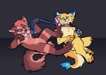 Rating: s
ID: 5447409
Date: 2025-03-21 12:55:01 -0400
Status: active
Score: 15
ambiguous_gender anthro big_feet blue_eyes blue_leash blue_nose blue_pawpads blue_tail_feathers brown_body brown_fur canid canine canis chips_savacha collar domestic_ferret duo ear_tuft eyewear eyewear_only featureless_crotch feet fishbait fur glasses glasses_only hair hi_res hybrid leash long_tail male mammal markings mustelid musteline nude pawpads paws pink_collar pink_eyes pink_pawpads rectangular_glasses red_hair smug stoat striped_markings stripes tail true_musteline tuft wearing_glasses weasel wolf yellow_body yellow_fur zaino post #5447409
