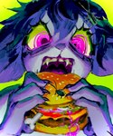 Rating: s
ID: 5596343
Date: 2025-05-24 23:52:32 -0400
Status: active
Score: 15
accessory anthro arthropod bone burger digital_media_(artwork) digital_painting_(artwork) domestic_cat eating eating_food fangs felid feline felis female fingernails food fur green_background green_body green_scales hair hair_accessory hi_res holding_burger holding_food holding_object insect mammal nails open_mouth p0nyplanet painting_(artwork) pink_eyes purple_body purple_fur purple_hair scales sharp_fingernails sharp_nails simple_background solo teeth post #5596343