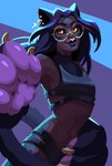 Rating: s
ID: 2567324
Date: 2021-01-11 18:12:21 -0500
Status: active
Score: 39
animal_humanoid big_feet black_hair black_lips black_sclera blue_background bottomwear brown_body brown_skin claws clothing cross ear_piercing eyewear facial_piercing feet felid felid_humanoid feline feline_humanoid femboy furry_arms furry_legs glasses hair hand_on_hip hi_res humanoid lips long_hair looking_at_viewer male mammal mammal_humanoid markings neck_tuft nose_piercing nose_ring orange_eyes oz_(ozthegoblin) pawpads piercing pink_pawpads pupils purple_background ring_piercing scoutrage septum_piercing simple_background slit_pupils solo standing topwear tuft yellow_claws post #2567324
