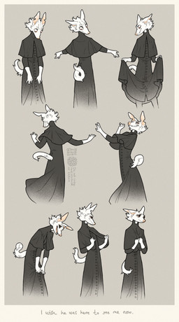 Rating: s
ID: 5684273
Date: 2025-07-03 15:51:19 -0400
Status: pending
Score: 27
anthro black_clothing black_robe canid canine canis clothing curled_tail domestic_dog facial_markings fluffy footwear fur head_markings hi_res kalpeakoira machete_(kalpeakoira) male mammal markings priest priest_robes robe shoes solo tail white_body white_fur post #5684273