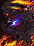 Rating: s
ID: 5004428
Date: 2024-08-23 07:17:32 -0400
Status: active
Score: 23
3:4 abs absurd_res anthro blue_fire claws clive_rosfield colored_fire demon elemental_creature final_fantasy final_fantasy_xvi fire fire_creature headgear hi_res horn ifrit_(final_fantasy) ifrit_(final_fantasy_xvi) male open_mouth pecs scalie simple_background solo square_enix unknown_artist upper_body post #5004428