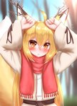 Rating: s
ID: 2584814
Date: 2021-01-24 05:19:39 -0500
Status: active
Score: 34
2021 5_fingers ahoge animal_humanoid blonde_hair blush branch brown_body brown_fur canid canid_humanoid canine canine_humanoid clothed clothing coat cute_fangs day digital_media_(artwork) dipstick_ears dipstick_tail ear_markings fangs female female_humanoid fingers fluffy fluffy_tail fox_humanoid front_view fur glistening glistening_hair hair half-length_portrait hand_on_head hi_res holding_object horokusa0519 humanoid korai_(horokusa) long_hair looking_at_viewer mammal mammal_humanoid markings multicolored_ears multicolored_tail outside plant portrait pupils raised_arms scarf sky slit_pupils solo tail tail_markings teeth topwear tree white_body white_fur yellow_body yellow_eyes yellow_fur post #2584814