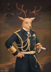 Rating: s
ID: 3331943
Date: 2022-05-13 11:32:46 -0400
Status: active
Score: 32
2022 absurd_res anthro beastars binoculars brown_body cervine clothing cross deer emperor german german_empire germany globus_cruciger gold_(metal) gold_jewelry gradient_background hi_res historical horn hybrid iron_cross jewelry king louis_(beastars) male mammal mitchthegoat painting_(artwork) prussian red_deer ring royalty simple_background solo stamp traditional_media_(artwork) traditional_painting_(artwork) traditional_watercolor_(artwork) watercolor_(artwork) world_war_1 post #3331943