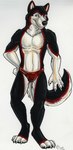Rating: s
ID: 4993310
Date: 2024-08-18 03:27:08 -0400
Status: active
Score: 5
4_fingers 4_toes anthro athletic athletic_anthro athletic_male black_body black_fur black_nose black_pawpads blue_eyes canid canine canis claws clothed clothing digitigrade domestic_dog feet finger_claws fingers fur glistening glistening_clothing glistening_underwear hand_on_hip hi_res hiroshi_(rado) husky likeshine looking_at_viewer male mammal markings neck_tuft nordic_sled_dog pawpads paws red_markings simple_background smile solo spitz standing tail toe_claws toes tuft underwear underwear_only white_background white_body white_claws white_fur post #4993310