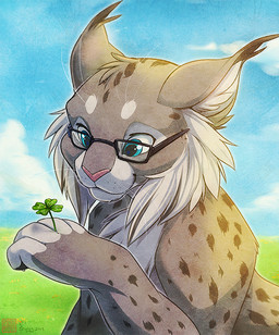 Rating: s
ID: 2019857
Date: 2019-10-11 17:07:39 -0400
Status: active
Score: 46
2013 ambiguous_gender black_body black_fur blue_eyes cheek_tuft chest_tuft cloud clover_(plant) countershading ear_tuft eyewear facial_tuft felid feline feral fingerless_(marking) fluffy fur glasses grass grey_body grey_fur inner_ear_fluff lynx mammal outside pink_nose plant seylyn signature sky solo spots synx_(synxthelynx) tuft whiskers white_body white_fur post #2019857