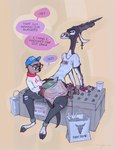 Rating: s
ID: 2689617
Date: 2021-04-09 03:30:11 -0400
Status: active
Score: 178
2021 2_horns abstract_background alexis_(samur_shalem) alternative_fashion ambiguous_gender ankh antelope anthro arm_support band-aid bandage barefoot baseball_cap bench biped blackbuck book bottomwear bovid bracelet broken_horn brown_body brown_eyes brown_fur clothed clothing container countershading cup denim denim_bottomwear denim_clothing dialogue disposable_cup duo ear_piercing ear_ring english_text eye_markings eyewear facial_markings facial_piercing facial_scar feet female fingerless_gloves fur glasses gloves green_eyes hand_wraps handwear hat head_markings head_tuft headgear headwear hi_res holding_book holding_object hooves horn hostile_architecture hot_topic jeans jewelry mammal markings midriff mustelid muzzle_(marking) nonbinary_(lore) nose_piercing nose_ring notched_ear on_lap otter otterly_(character) pants pattern_bottomwear pattern_clothing pattern_skirt piercing punk reading reclining ring_piercing samur_shalem scar septum_piercing shirt shopping_bag sign sitting skirt snout snout_markings speech_bubble striped_bottomwear striped_clothing striped_skirt stripes sweater t-shirt tama_drums text text_on_clothing text_on_shirt text_on_topwear topwear torn_bottomwear torn_clothing torn_jeans torn_pants true_antelope tuft white_body white_countershading white_fur wraps post #2689617