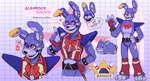 Rating: s
ID: 4272857
Date: 2023-09-04 15:24:01 -0400
Status: active
Score: 44
2023 animatronic anthro biped bow_tie bracelet bust_portrait clothed clothing cuff_(restraint) digital_drawing_(artwork) digital_media_(artwork) english_text eyewear fanmade_design_glamrock_bonnie five_nights_at_freddy's five_nights_at_freddy's:_security_breach full-length_portrait glasses hi_res jewelry lagomorph leporid long_ears machine mammal model_sheet multiple_poses open_mouth portrait pose purple_body rabbit red_eyes restraints robot scottgames simple_background smile solo spiked_bracelet spikes steel_wool_studios text universo_julstar wrist_cuffs yellow_body post #4272857