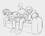Rating: s
ID: 5553369
Date: 2025-05-06 15:53:54 -0400
Status: active
Score: 14
2024 5_fingers absurd_res amethyst_star_(mlp) anon ather_os bald black_and_white coffee_mug ellipsis equid equine feathered_wings feathers female feral fingers friendship_is_magic furniture group hasbro hi_res horn human male mammal monochrome my_little_pony mythological_creature mythological_equine mythology on_sofa open_mouth open_smile pegasus rainbowshine_(mlp) short_mane sitting sketch smile sofa trio unicorn unicorn_horn wings post #5553369