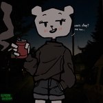 Rating: s
ID: 5056879
Date: 2024-09-17 15:46:06 -0400
Status: active
Score: 145
1:1 absurd_res aged_up anthro bear beverage beverage_can blush bottomwear cardboardcutz cartoon_network cigarette clothed clothing dark detailed_background dialogue digital_drawing_(artwork) digital_media_(artwork) duo english_text eyelashes female hi_res mammal night offscreen_character open_mouth outline outside paper_creature shirt shorts smoke soda solo standing teri_(tawog) text the_amazing_world_of_gumball timer_display topwear post #5056879