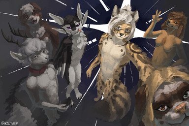 Rating: s
ID: 5681974
Date: 2025-07-02 13:32:33 -0400
Status: active
Score: 22
2025 3_toes 5_fingers abstract_background adele_spaniel anthro avali avian big_tail bird black_highlights blep breasts brown_eyes canid canine cellphone cheetah chest_tuft collar collar_only colored countershade_torso countershading deer digital_drawing_(artwork) digital_media_(artwork) digitigrade eldridge_moran electronics eyewear eyewear_only featureless_breasts featureless_crotch feet felid feline female fingers fluffy fluffy_tail fur fyr_(fenrir784) gesture glasses glasses_only glistening gooddeer green_eyes group hair hand_gesture heterochromia hi_res high-angle_view highlights_(coloring) hilyasp holding_object holding_phone king_cheetah long_tail looking_at_another looking_at_viewer male mammal markings marta_moran new_world_deer nude nude_female nude_male orange_eyes phone ponytail purple_eyes red_collar smile smug spots spotted_body spotted_fur standing tail tan_body tan_fur toes tongue tongue_out tuft v_sign wearing_glasses white_body white_fur white_hair wy_(yebjiwara) post #5681974