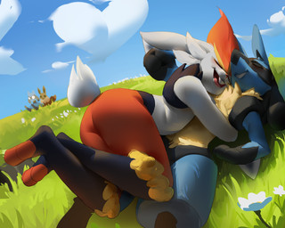 Rating: s
ID: 5716351
Date: 2025-07-18 04:06:46 -0400
Status: active
Score: 89
2024 absurd_res ambiguous_anthro ambiguous_feral ambiguous_gender anthro austinarts4 blue_body blue_fur buckteeth cinderace cloud cuddling day detailed_background digital_media_(artwork) duo_focus eevee feral flower fur generation_1_pokemon generation_4_pokemon generation_8_pokemon grass group hi_res lucario lying nintendo on_back open_mouth open_smile outside plant pokemon pokemon_(species) riolu sky smile teeth white_body white_fur post #5716351