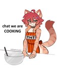 Rating: s
ID: 5554290
Date: 2025-05-07 00:00:19 -0400
Status: active
Score: 513
2025 accessory animated anthro apron apron_only artist_name black_nose blush catniplewds clothing conditional_dnp dialogue english_text eyebrows felid feline female fingers green_eyes hair hair_accessory hairpin hi_res looking_at_viewer mammal microsoft minecraft mojang nipple_outline short_playtime simple_background solo tail tail_motion tailwag text white_background xbox_game_studios yumi_(catniplewds) post #5554290