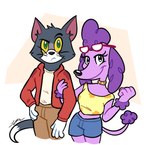 Rating: s
ID: 3412737
Date: 2022-06-26 14:30:09 -0400
Status: active
Score: 33
2020 anthro arm_hold black_eyes black_nose bottomwear canid canine canis clothed clothing coat collar digital_drawing_(artwork) digital_media_(artwork) dipstick_tail domestic_cat domestic_dog duo eyebrows eyelashes eyewear eyewear_on_head felid feline felis female fur green_eyes grey_body grey_fur hair hand_on_hip happy hi_res holding_arm interspecies interspecies_romance jacket jewelry long_hair looking_at_viewer male male/female mammal markings metro-goldwyn-mayer multicolored_tail necklace pants pink_ears poodle purple_body purple_fur purple_hair robotic_pastries romantic romantic_couple sabrina_(tom_and_jerry) shirt shorts signature simple_background smile standing sunglasses sunglasses_on_head tail tail_markings tank_top thick_eyebrows thomas_cat tom_and_jerry topwear whiskers white_background white_body white_fur yellow_background yellow_sclera post #3412737